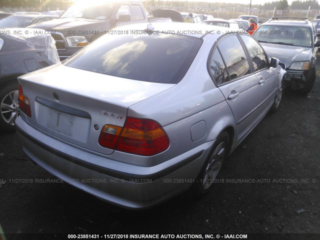 WBAAZ33455KP91340 - 2005 BMW 325 IS SULEV SILVER photo 4