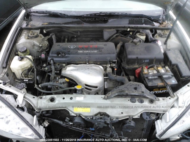 4T1BE32K75U603257 - 2005 TOYOTA CAMRY LE/XLE/SE SILVER photo 10