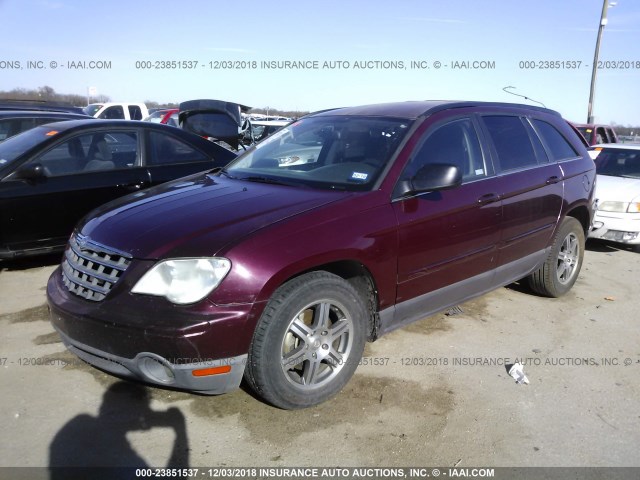2A8GM68X88R650146 - 2008 CHRYSLER PACIFICA TOURING MAROON photo 2