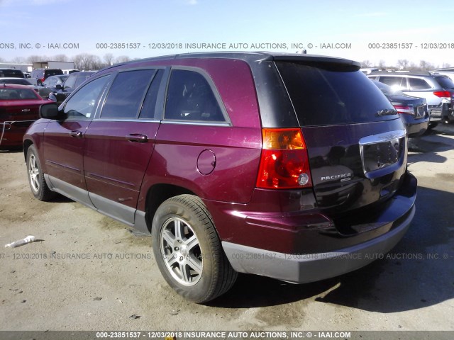 2A8GM68X88R650146 - 2008 CHRYSLER PACIFICA TOURING MAROON photo 3