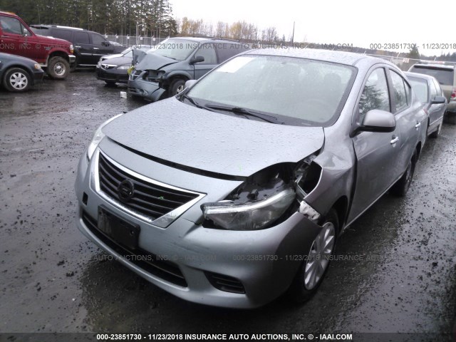 3N1CN7AP3CL937762 - 2012 NISSAN VERSA S/SV/SL GRAY photo 2