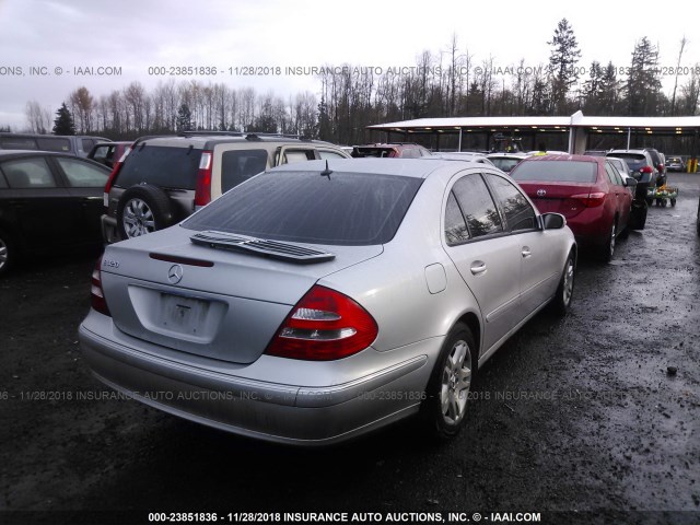 WDBUF65J23A180809 - 2003 MERCEDES-BENZ E 320 SILVER photo 4