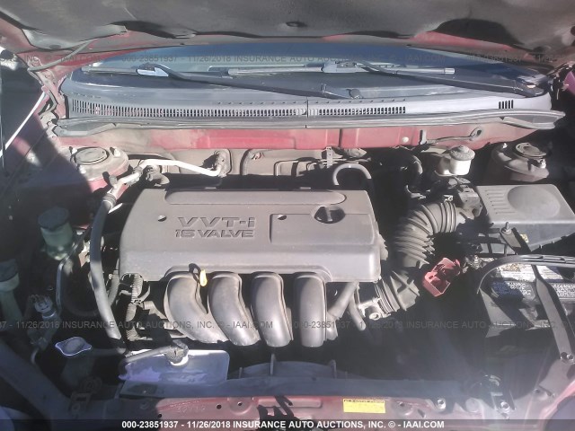 1NXBR32E47Z901945 - 2007 TOYOTA COROLLA CE/LE/S RED photo 10