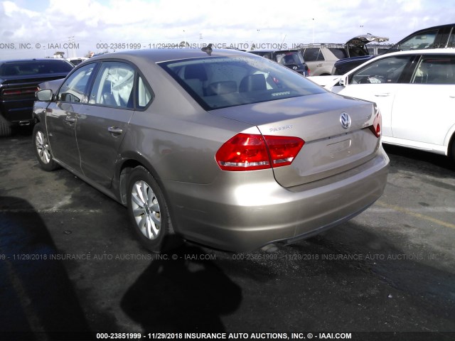 1VWAT7A38FC015878 - 2015 VOLKSWAGEN PASSAT S TAN photo 3