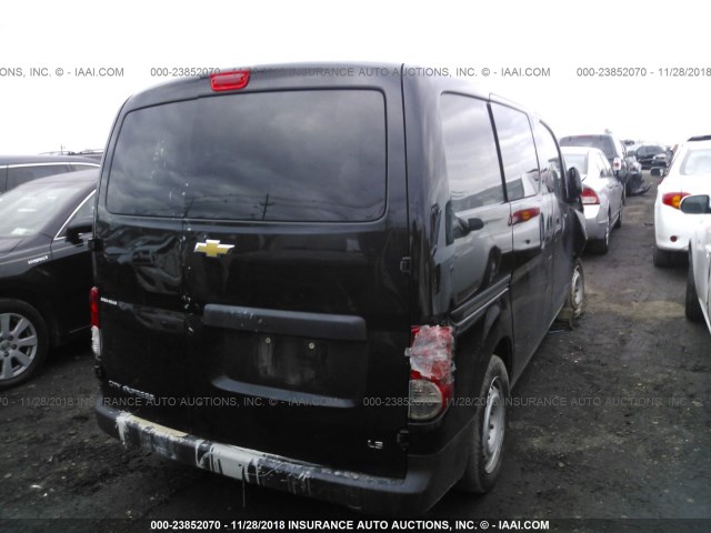 3N63M0YN3FK706959 - 2015 CHEVROLET CITY EXPRESS LS BLACK photo 4