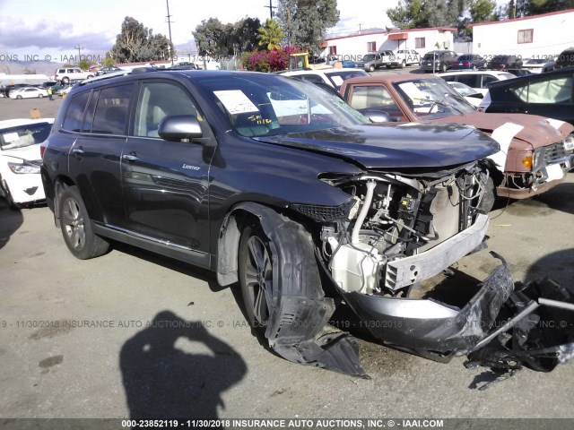 5TDDK3EH1BS041832 - 2011 TOYOTA HIGHLANDER LIMITED GRAY photo 1