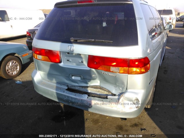 5FNRL18944B050642 - 2004 HONDA ODYSSEY EXL SILVER photo 6