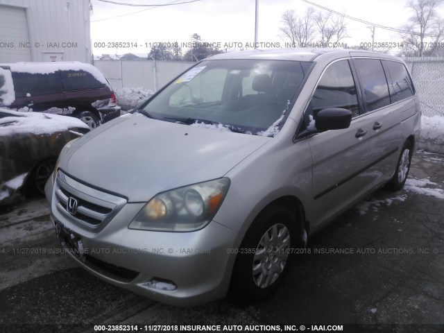 5FNRL38255B502212 - 2005 HONDA ODYSSEY LX SILVER photo 2