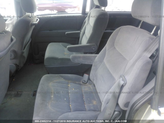 5FNRL38255B502212 - 2005 HONDA ODYSSEY LX SILVER photo 8