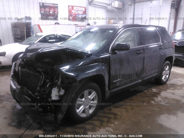 2GKFLVEK9F6141372 - 2015 GMC TERRAIN SLE BLACK photo 2