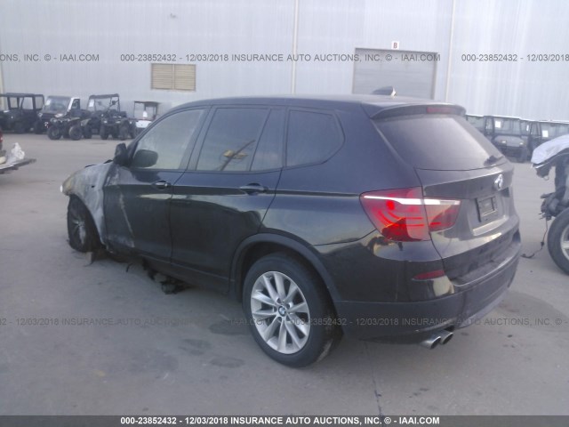 5UXWX9C55E0D24197 - 2014 BMW X3 XDRIVE28I BLACK photo 3