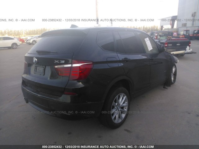 5UXWX9C55E0D24197 - 2014 BMW X3 XDRIVE28I BLACK photo 4