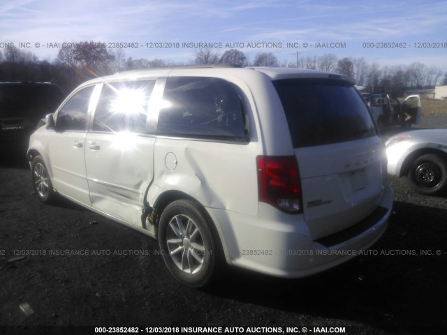 2C4RDGCG1DR770653 - 2013 DODGE GRAND CARAVAN SXT WHITE photo 3