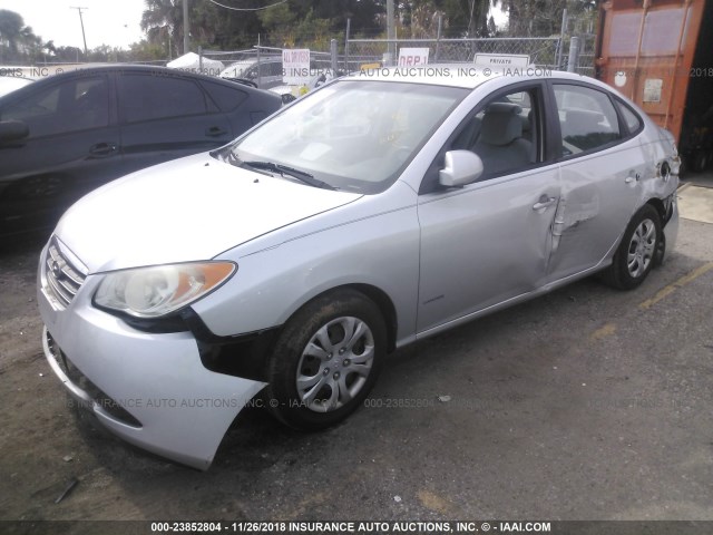 KMHDU46D09U703512 - 2009 HYUNDAI ELANTRA GLS/SE SILVER photo 2