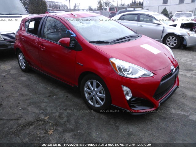 JTDKDTB36H1590975 - 2017 TOYOTA PRIUS C RED photo 1