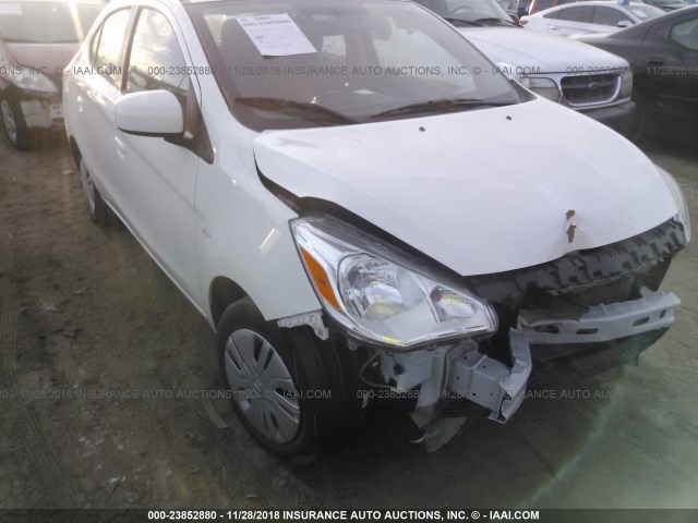 ML32F3FJ1JHF14912 - 2018 MITSUBISHI MIRAGE G4 ES WHITE photo 1