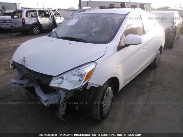 ML32F3FJ1JHF14912 - 2018 MITSUBISHI MIRAGE G4 ES WHITE photo 2