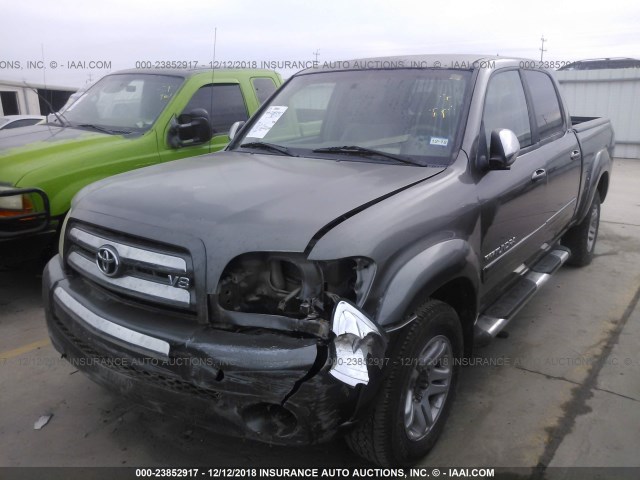 5TBET34184S444594 - 2004 TOYOTA TUNDRA DOUBLE CAB SR5 GRAY photo 2