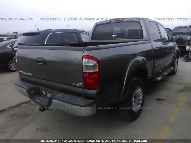 5TBET34184S444594 - 2004 TOYOTA TUNDRA DOUBLE CAB SR5 GRAY photo 4