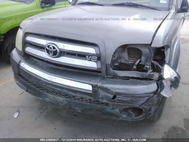 5TBET34184S444594 - 2004 TOYOTA TUNDRA DOUBLE CAB SR5 GRAY photo 6