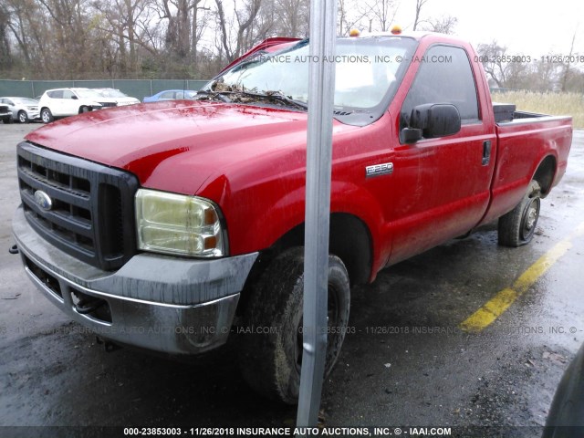 1FTNF21526EB14815 - 2006 FORD F250 SUPER DUTY RED photo 2