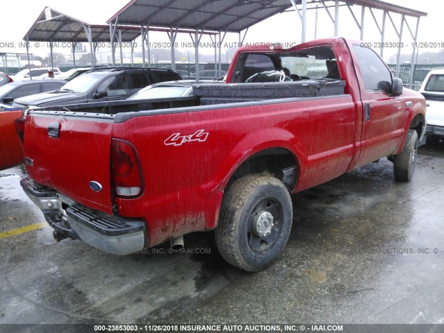 1FTNF21526EB14815 - 2006 FORD F250 SUPER DUTY RED photo 4