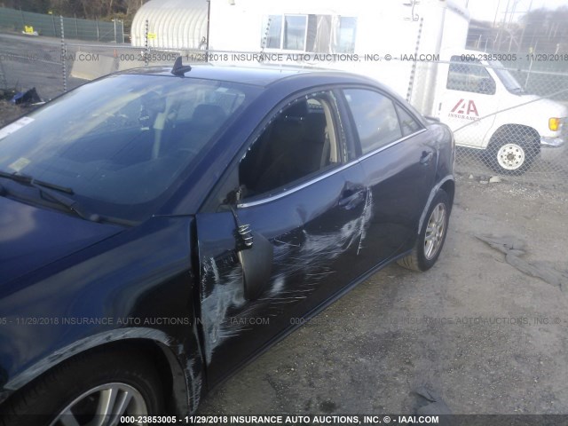 1G2ZH57NX94197610 - 2009 PONTIAC G6 GT BLUE photo 6