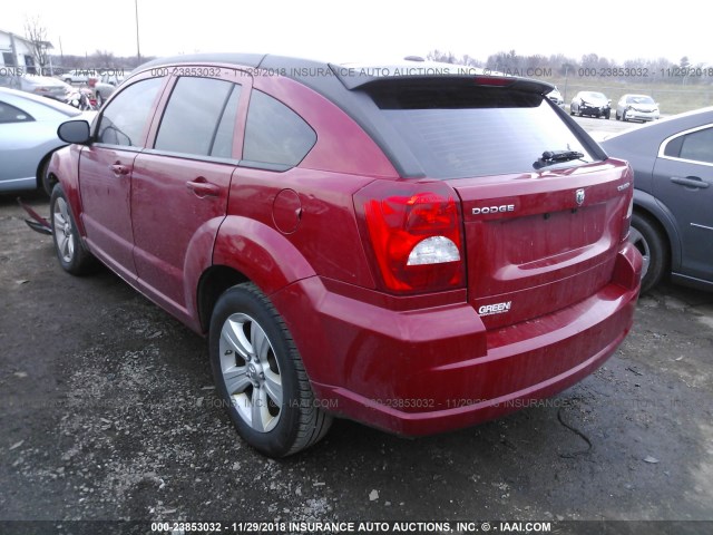 1C3CDWDA7CD536744 - 2012 DODGE CALIBER SXT RED photo 3