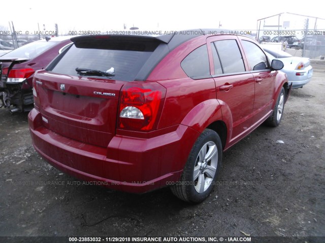 1C3CDWDA7CD536744 - 2012 DODGE CALIBER SXT RED photo 4