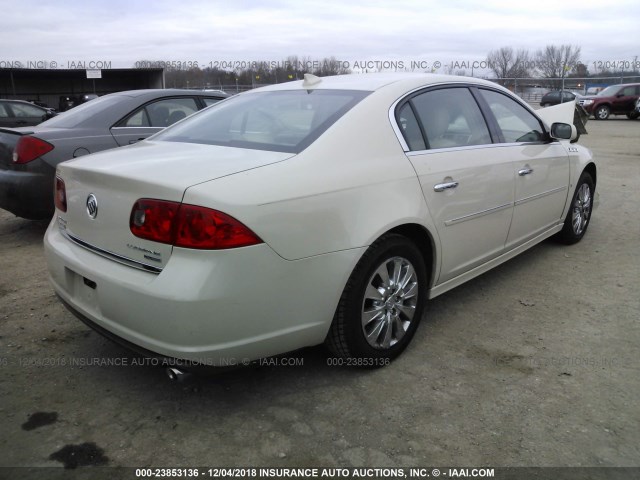 1G4HD5EM0AU107765 - 2010 BUICK LUCERNE CXL WHITE photo 4