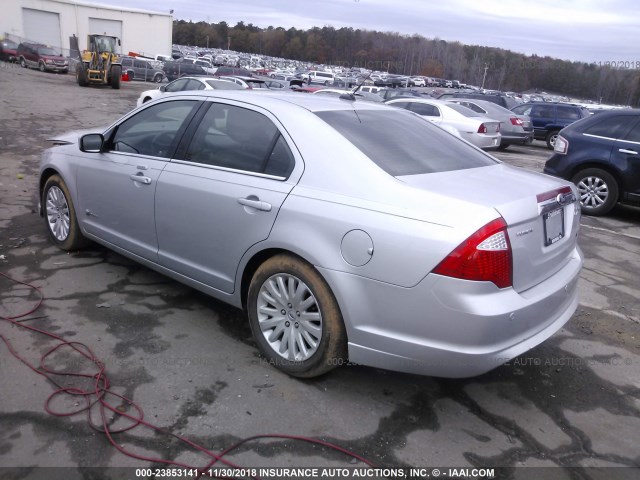 3FADP0L3XAR268838 - 2010 FORD FUSION HYBRID SILVER photo 3