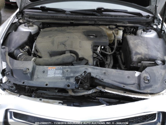 1G1ZC5E00CF254418 - 2012 CHEVROLET MALIBU 1LT SILVER photo 10