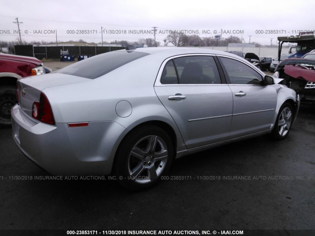 1G1ZC5E00CF254418 - 2012 CHEVROLET MALIBU 1LT SILVER photo 4