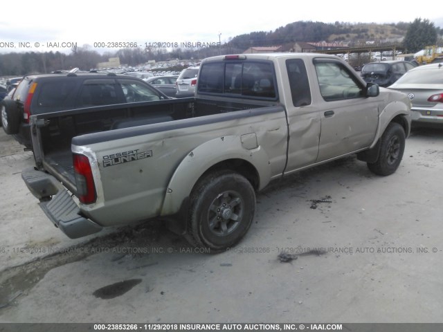 1N6ED26T84C441299 - 2004 NISSAN FRONTIER KING CAB XE V6 Champagne photo 4