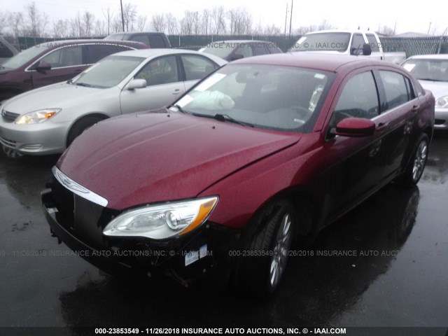 1C3CCBAB2EN204328 - 2014 CHRYSLER 200 LX RED photo 2