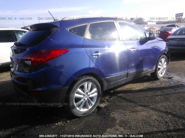 KM8JU3AC4BU291239 - 2011 HYUNDAI TUCSON GLS/LIMITED 蓝色 照片 4