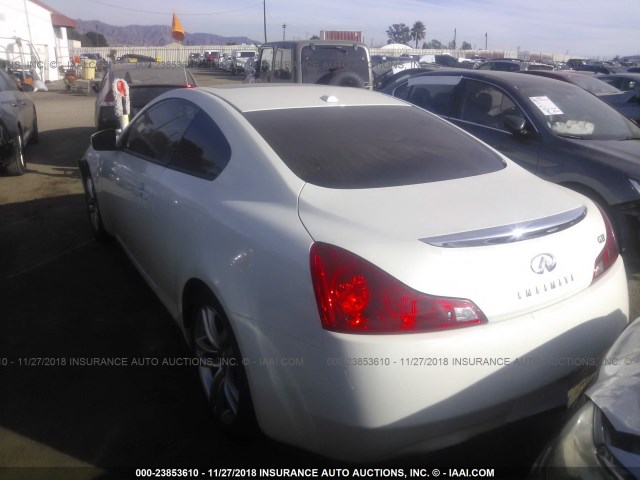 JNKCV64E08M131018 - 2008 INFINITI G37 JOURNEY/SPORT WHITE photo 3