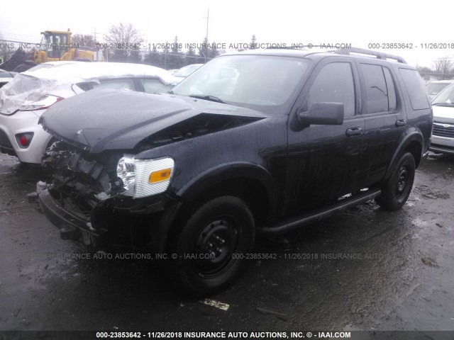 1FMEU73E79UA10505 - 2009 FORD EXPLORER XLT BLACK photo 2