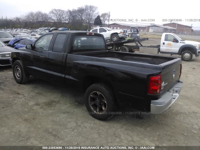 1D7HE42N95S287327 - 2005 DODGE DAKOTA SLT BLACK photo 3