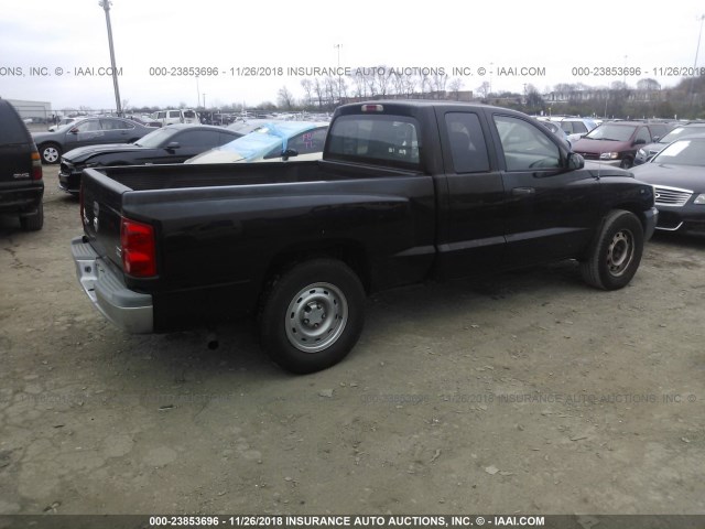 1D7HE42N95S287327 - 2005 DODGE DAKOTA SLT BLACK photo 4