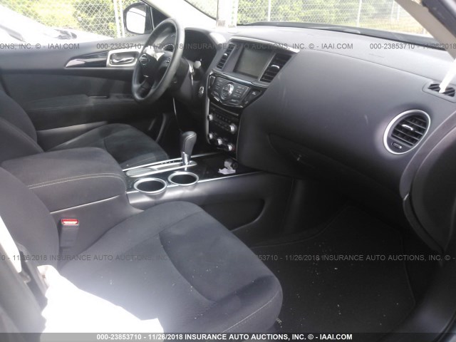 5N1AR2MN0FC657086 - 2015 NISSAN PATHFINDER S/SV/SL/PLATINUM GRAY photo 5