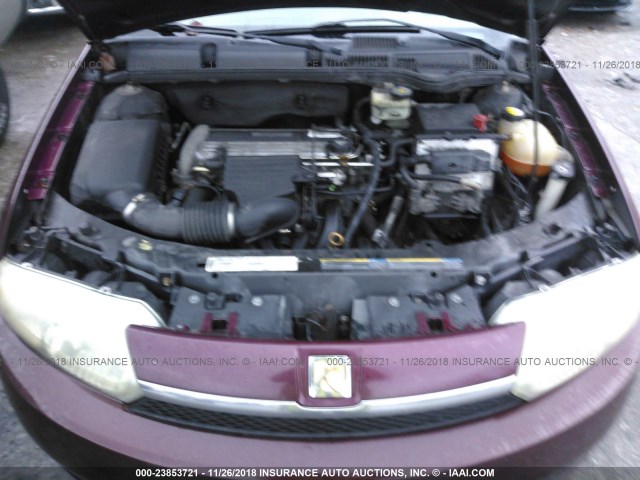 1G8AG52FX3Z193511 - 2003 SATURN ION LEVEL 1 MAROON photo 10