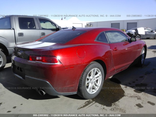 2G1FA1E32F9116078 - 2015 CHEVROLET CAMARO LS MAROON photo 4