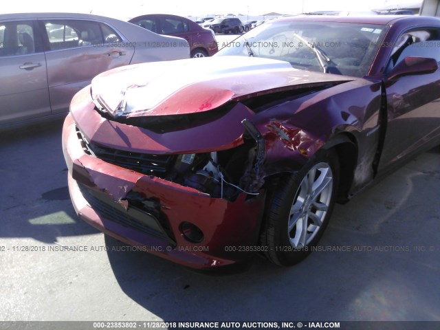 2G1FA1E32F9116078 - 2015 CHEVROLET CAMARO LS MAROON photo 6