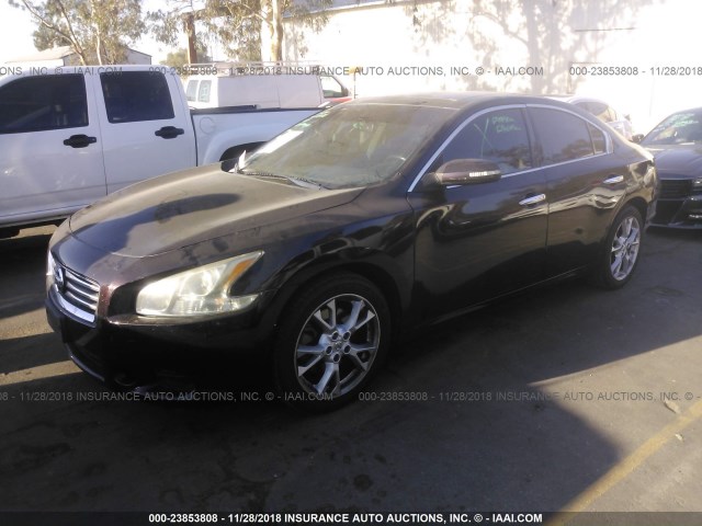 1N4AA5APXCC806785 - 2012 NISSAN MAXIMA S/SV BLACK photo 2