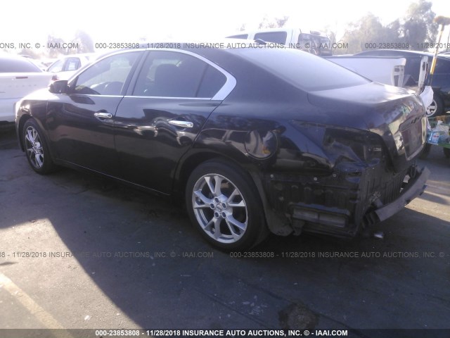 1N4AA5APXCC806785 - 2012 NISSAN MAXIMA S/SV BLACK photo 3