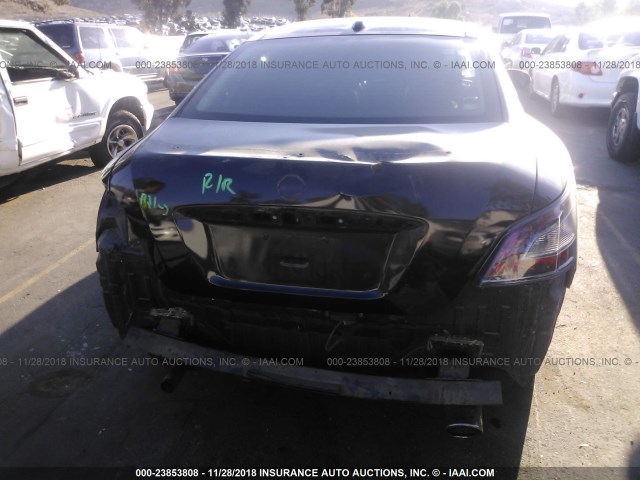 1N4AA5APXCC806785 - 2012 NISSAN MAXIMA S/SV BLACK photo 6