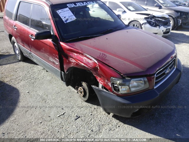 JF1SG63684H749259 - 2004 SUBARU FORESTER 2.5X RED photo 6