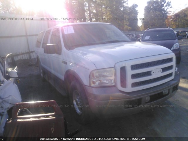 1FMNU44L05ED36209 - 2005 FORD EXCURSION EDDIE BAUER WHITE photo 1