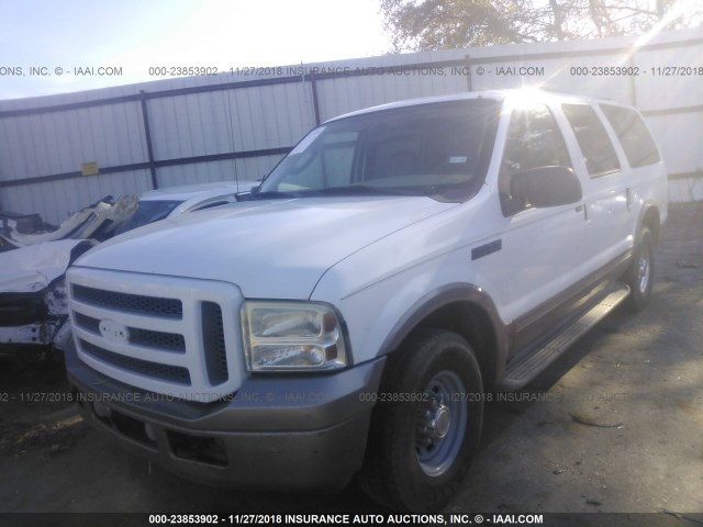 1FMNU44L05ED36209 - 2005 FORD EXCURSION EDDIE BAUER WHITE photo 2